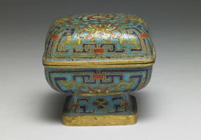 图片[2]-Copper covered box in cloisonne enamels, Qing dynasty (1644-1911)-China Archive